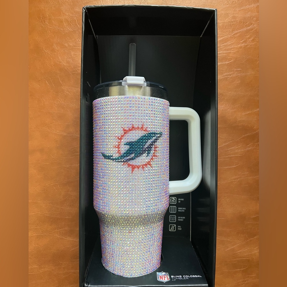 NFL bling colossal tumbler Miami Dolphins